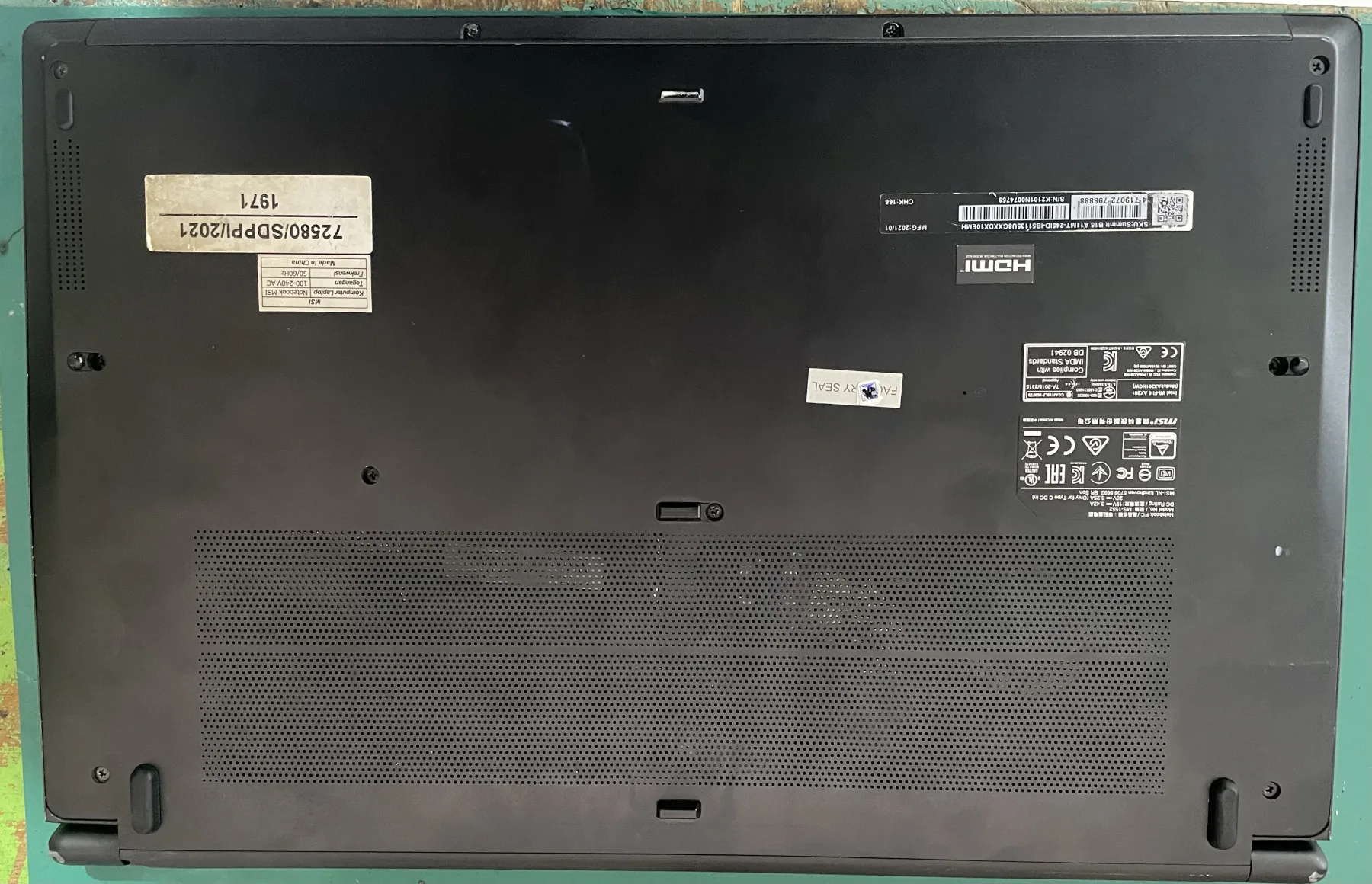 Hasil service Service Engsel MSI SUMIT B15 A11MT-245ID di Godean 1 foto 3
