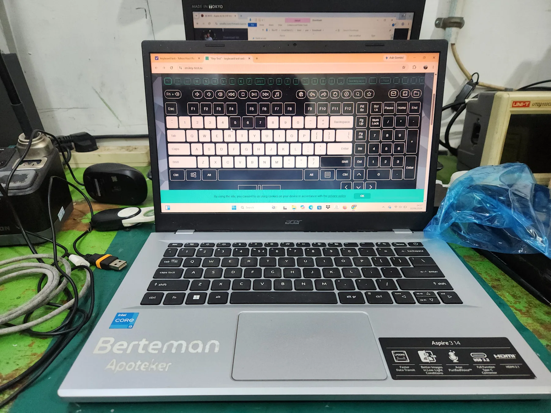Kondisi sebelum service Service Keyboard Acer acer a314 di Godean 1 foto 1