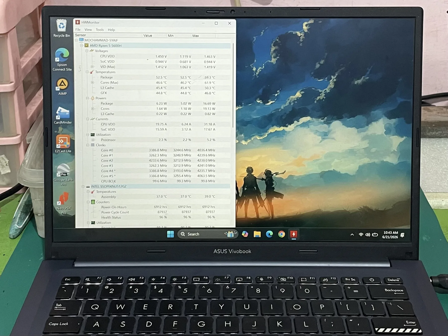 Hasil service Service Ringan Lainnya Asus Vivobook M1403Q di Godean 1 foto 4